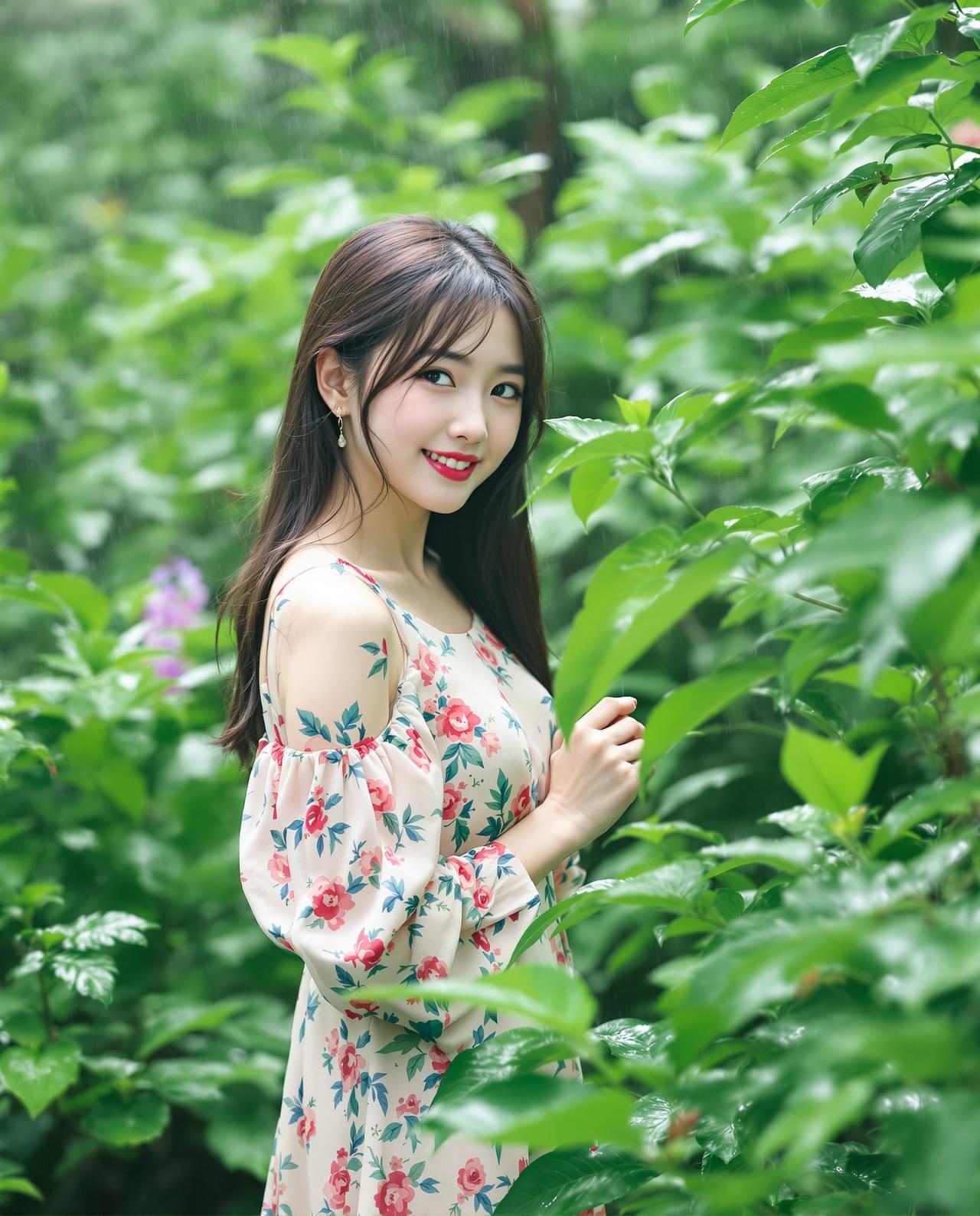 雨后花园的清新